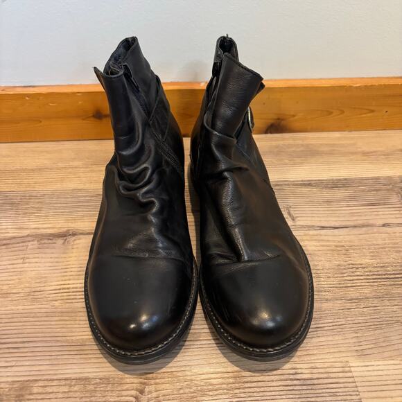 Avellini Black Leather Bootie - size 41 (US 10) - Picture 3 of 9